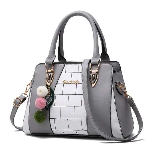 Trendy Color Block Tote Bag for Moms - Shoulder Crossbody
