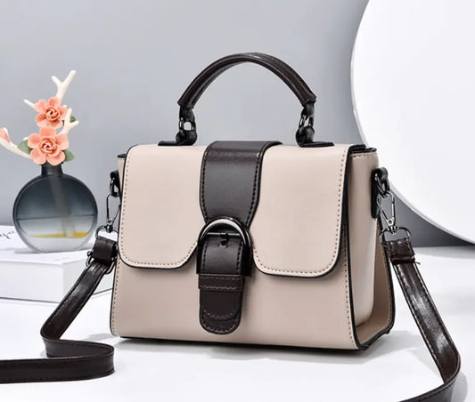 Vintage Color-Block Shoulder and Crossbody Bag