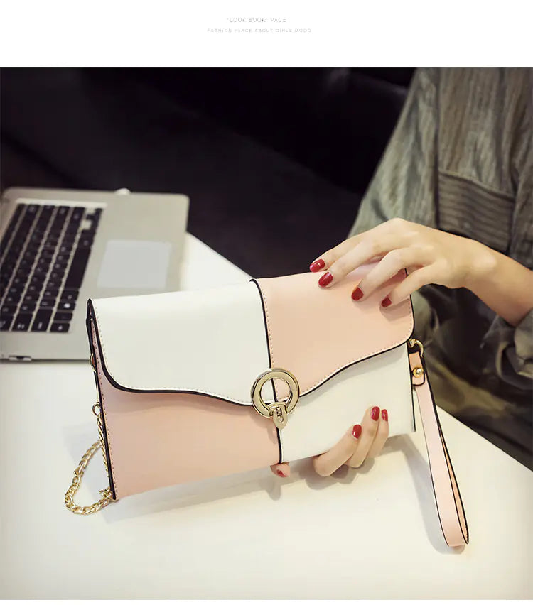 Women's Color-Block Shoulder and Crossbody Bag