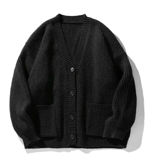 Chic Loose Knitted Jacket for Men's Fashion