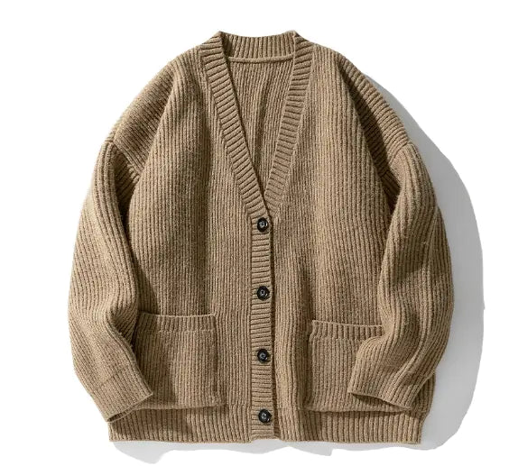 Chic Loose Knitted Jacket for Men's Fashion