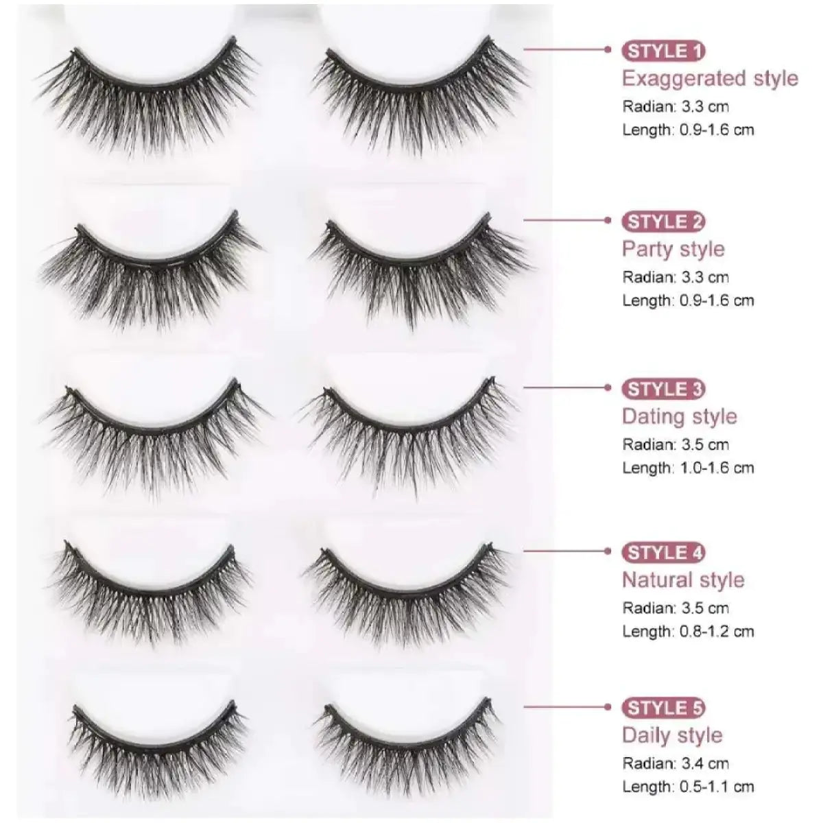 Magnetic Liquid Eyeliner & 5 Pairs Lashes Set