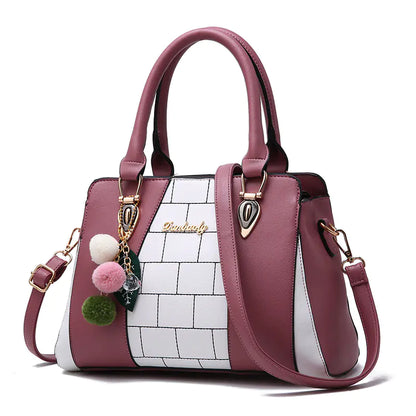 Trendy Color Block Tote Bag for Moms - Shoulder Crossbody