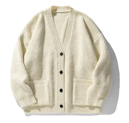 Chic Loose Knitted Jacket for Men's Fashion