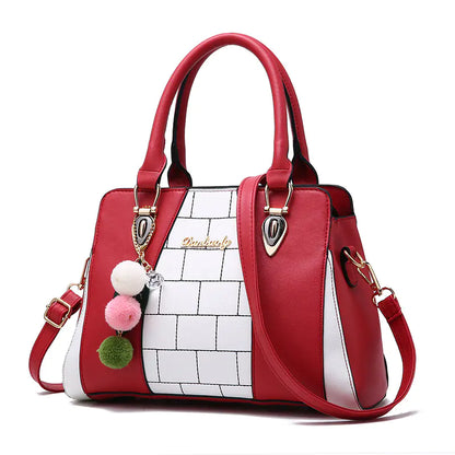 Trendy Color Block Tote Bag for Moms - Shoulder Crossbody